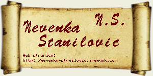 Nevenka Stanilović vizit kartica